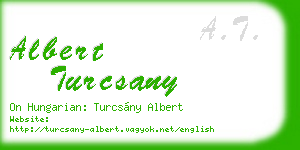 albert turcsany business card