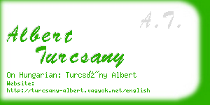 albert turcsany business card